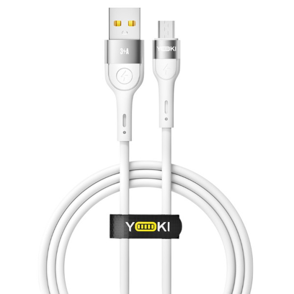 Фото - Кабель синхронізації даних YOKI EXTRA Micro 3A 1.2m White (YK-EX11)