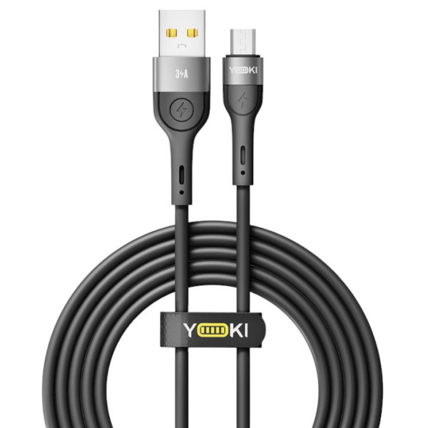 Фото - Кабель YOKI EXTRA Micro 3A 2m Black (YK-EX11)