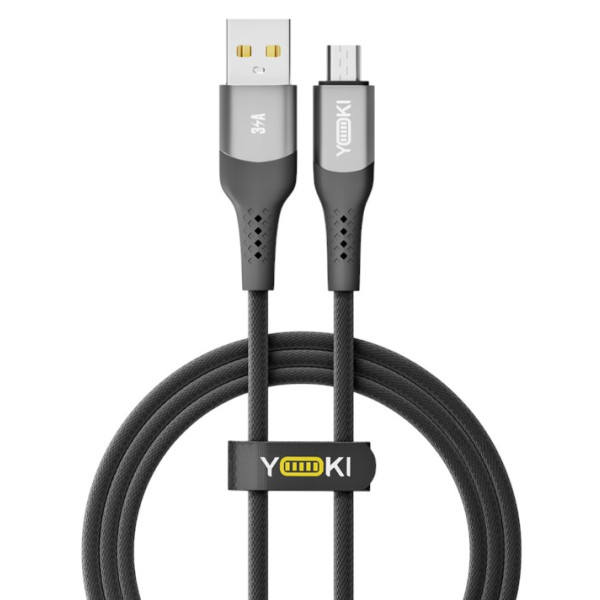Фото - Кабель синхронізації даних YOKI SOLID Micro 3A 1.2m Black (YK-SO15) Фото - Кабель синхронізації даних YOKI SOLID Micro 3A 1.2m Black (YK-SO15)