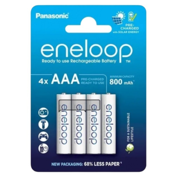 Фото - Акумулятор тип AAA Panasonic Eneloop NI-MH AAA 800 мАг, 4 шт. (BK-4MCDE/4CP)