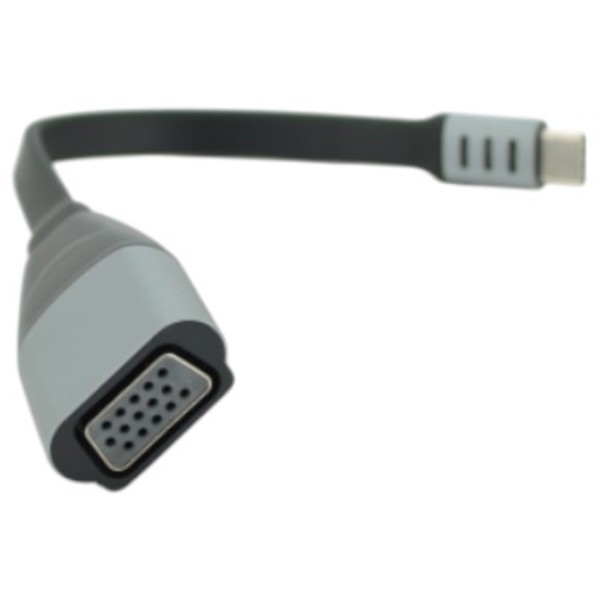 Фото - Перехідник Voltronic Type-C (папа)/VGA(мама) 18 см Black-Gray (27031)