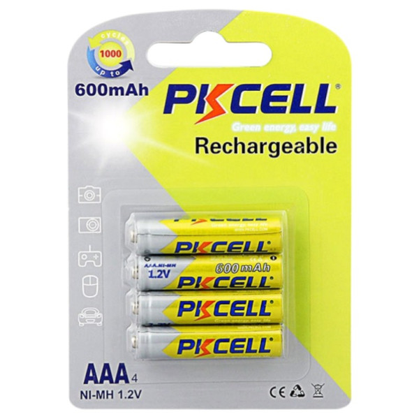 Фото - Акумулятор тип AAA PKCELL 600mAh 4 шт. (PC/AAA600-4BR)