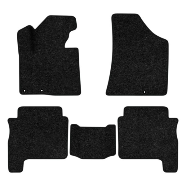 Фото - Коврики ворсовые в салон авто EVAtech Standard для Hyundai Santa FE (CM) Restyling (Floor Gas Pedal) 5 seats (3 clips) 2010-2012 2 поколение SUV EU черный кант HY13312CE5KD3VEB