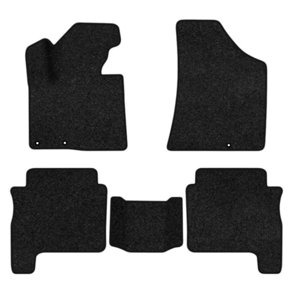 Фото - Килимки ворсові в салон авто EVAtech Premium для Hyundai Santa FE (CM) Restyling (Floor Gas Pedal) 5 seats (3 clips) 2010-2012 2 покоління SUV EU чорний кант HY13312CE5KD3VPB
