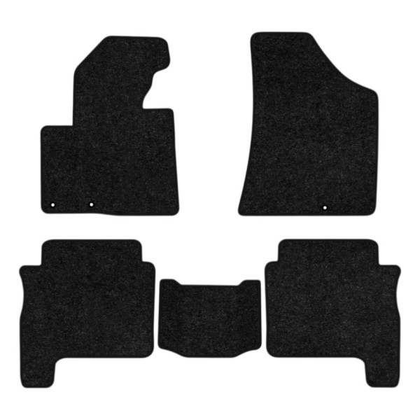 Фото - Килимки ворсові в салон авто EVAtech Standard для Hyundai Santa FE (CM) Restyling (Floor Gas Pedal) 5 seats (3 clips) 2010-2012 2 покоління SUV EU чорний кант HY13312CG5KD3VEB