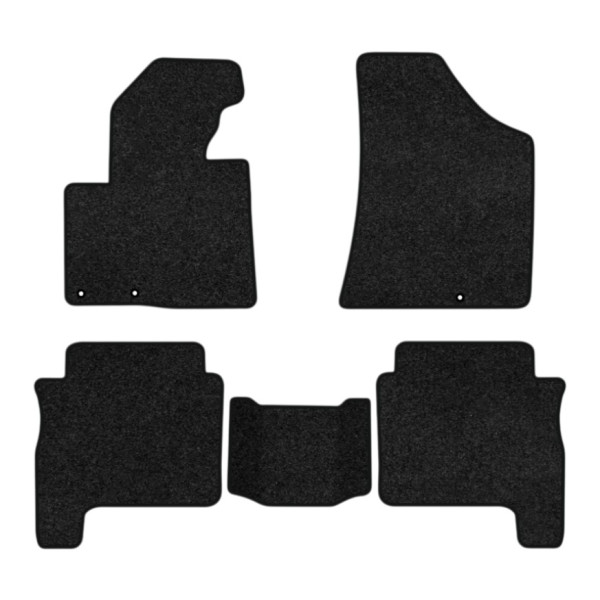 Фото - Килимки ворсові в салон авто EVAtech Premium для Hyundai Santa FE (CM) Restyling (Floor Gas Pedal) 5 seats (3 clips) 2010-2012 2 покоління SUV EU чорний кант HY13312CG5KD3VPB