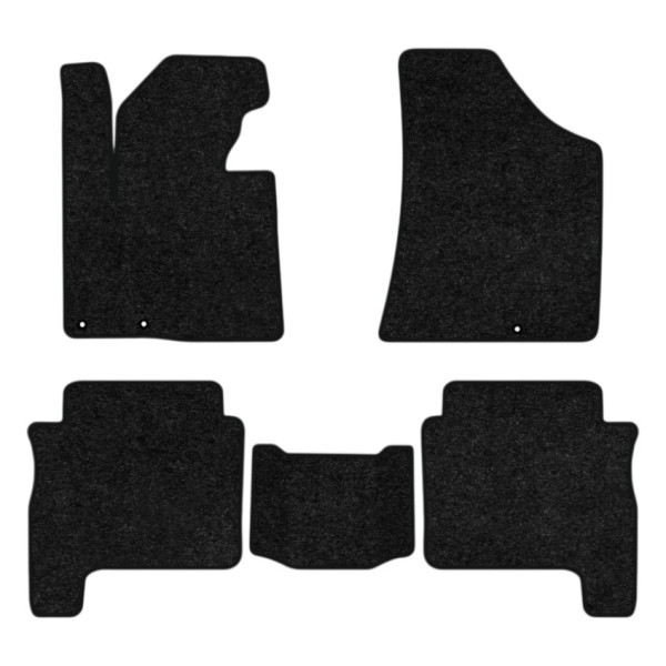 Фото - Килимки ворсові в салон авто EVAtech Standard для Hyundai Santa FE (CM) Restyling (Floor Gas Pedal) 5 seats (3 clips) 2010-2012 2 покоління SUV EU чорний кант HY13312CV5KD3VEB