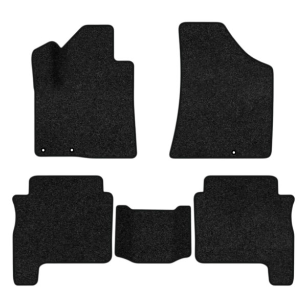 Фото - Килимки ворсові в салон авто EVAtech Premium для Hyundai Santa FE (CM) Restyling (Hinged Gas Pedal) 7 seats (3 clips) 2010-2012 2 покоління SUV EU чорний кант HY13314CE5KD3VPB