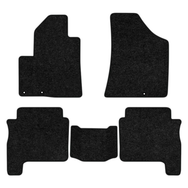 Фото - Килимки ворсові в салон авто EVAtech Standard для Hyundai Santa FE (CM) Restyling (Hinged Gas Pedal) 7 seats (3 clips) 2010-2012 2 покоління SUV EU чорний кант HY13314CG5KD3VEB