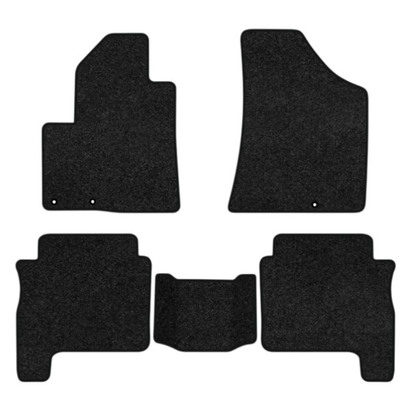 Фото - Килимки ворсові в салон авто EVAtech Premium для Hyundai Santa FE (CM) Restyling (Hinged Gas Pedal) 7 seats (3 clips) 2010-2012 2 покоління SUV EU чорний кант HY13314CG5KD3VPB