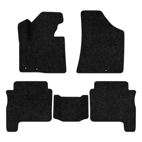Фото - Килимки ворсові в салон авто EVAtech Standard Hyundai Santa FE (CM) Restyling (Floor Gas Pedal) 5 seats 2010-2012 2 покоління SUV USA чорний кант HY13946CE5KD3VEB