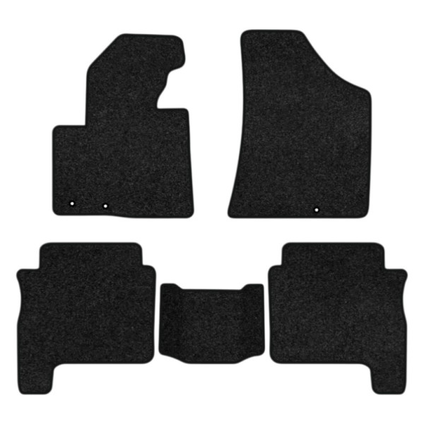 Фото - Коврики ворсовые в салон авто EVAtech Premium Hyundai Santa FE (CM) Restyling (Floor Gas Pedal) 5 seats 2010-2012 2 поколение SUV USA черный кант HY13946CG5KD3VPB
