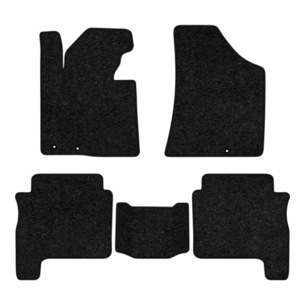 Фото - Коврики ворсовые в салон авто EVAtech Standard Hyundai Santa FE (CM) Restyling (Floor Gas Pedal) 5 seats 2010-2012 2 поколение SUV USA черный кант HY13946CV5KD3VEB