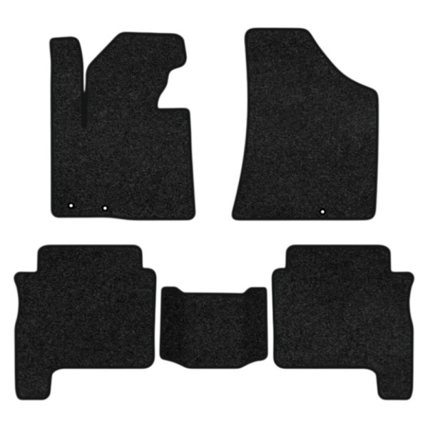 Фото - Коврики ворсовые в салон авто EVAtech Premium Hyundai Santa FE (CM) Restyling (Floor Gas Pedal) 5 seats 2010-2012 2 поколение SUV USA черный кант HY13946CV5KD3VPB