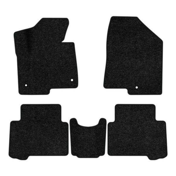 Фото - Килимки ворсові в салон авто EVAtech Standard Hyundai Santa FE (DM) 5 seats (3 clips) 2012-2017 3 покоління SUV Korea чорний кант HY13948CE5KH3VEB