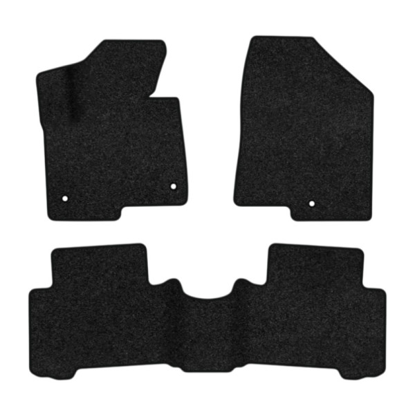 Фото - Килимки ворсові в салон авто EVAtech Premium Hyundai Santa FE (DM) 5 seats (3 clips) 2012-2017 3 покоління SUV Korea чорний кант HY13948ZE3KH3VPB