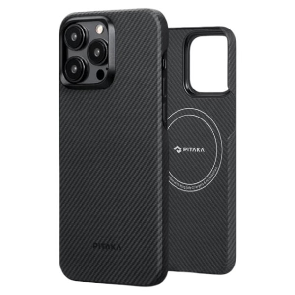 Фото - Чехол для смартфона Pitaka MagEZ Case 4 Twill 600D Black/Grey for iPhone 15 Pro Max (KI1501PMA)