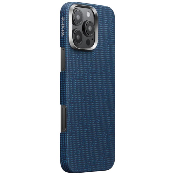 Фото - Чехол для смартфона Pitaka Tactile Woven Monogram Dark Blue for iPhone 16 Pro (KI1603PTK)