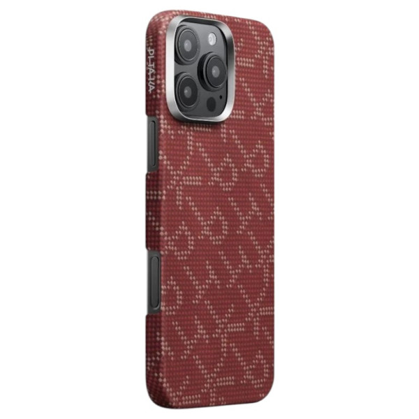 Фото - Чохол для смартфону Pitaka Tactile Woven Monogram Red/Gold for iPhone 16 Pro (KI1602PTK)