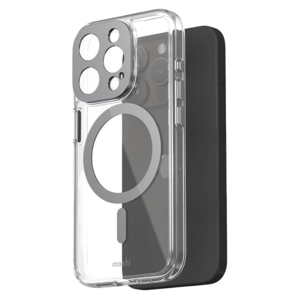 Фото - Чехол для смартфона Moshi iGlaze Slim Hardshell Case Meteorite Gray for iPhone 15 Pro (99MO231007)
