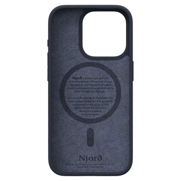 Фото - Чохол для смартфону Njord Salmon Leather MagSafe Case Black for iPhone 15 Pro (NA53SL00)