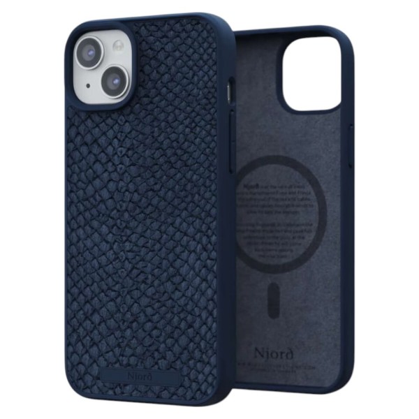 Фото - Чехол для смартфона Njord Salmon Leather MagSafe Case Petrol Blue for iPhone 15 Plus (NA52SL01)