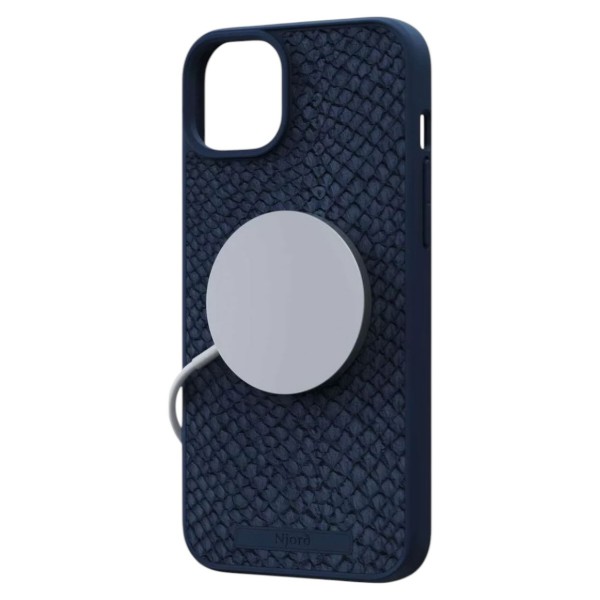Фото - Чехол для смартфона Njord Salmon Leather MagSafe Case Petrol Blue for iPhone 15 Plus (NA52SL01)