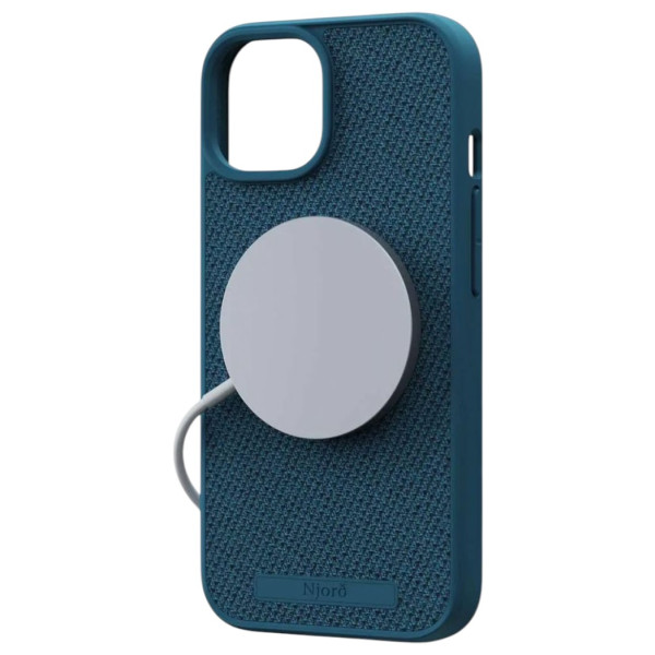 Фото - Чохол для смартфону Njord Fabric MagSafe Case Deep Sea for iPhone 15 Plus (NA52FA01)
