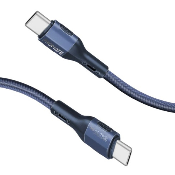 Фото - Кабель синхронізації даних Promate USB-C - USB-C (fletchlink-cc.blue)