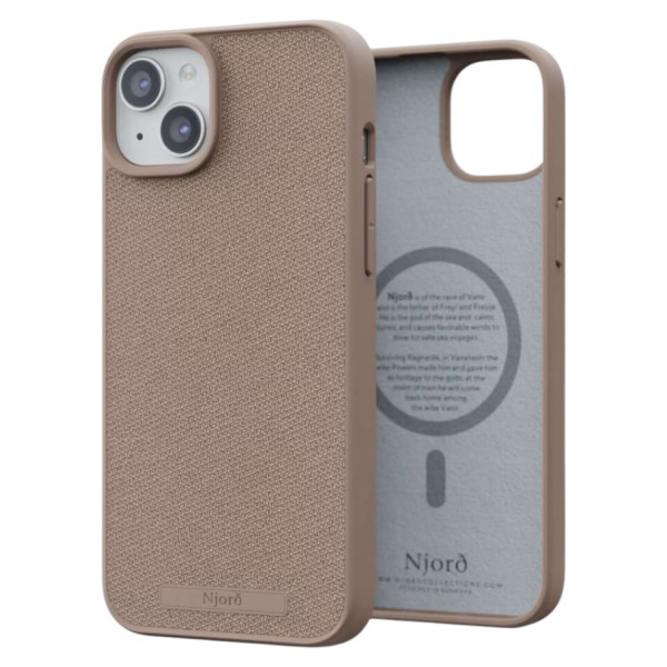 Фото - Чохол для смартфону Njord Fabric MagSafe Case Pink Sand for iPhone 15 Plus (NA52FA12)