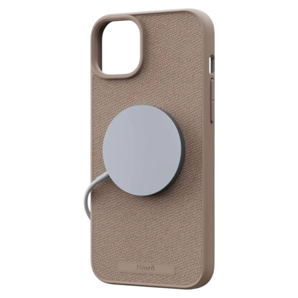 Фото - Чохол для смартфону Njord Fabric MagSafe Case Pink Sand for iPhone 15 Plus (NA52FA12)