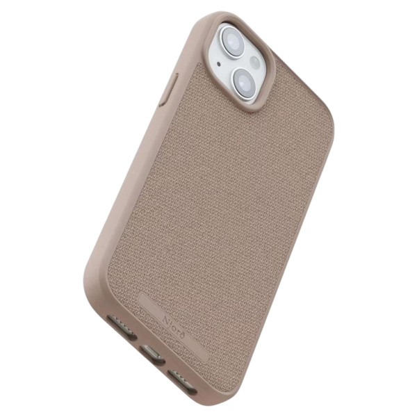 Фото - Чохол для смартфону Njord Fabric MagSafe Case Pink Sand for iPhone 15 Plus (NA52FA12)