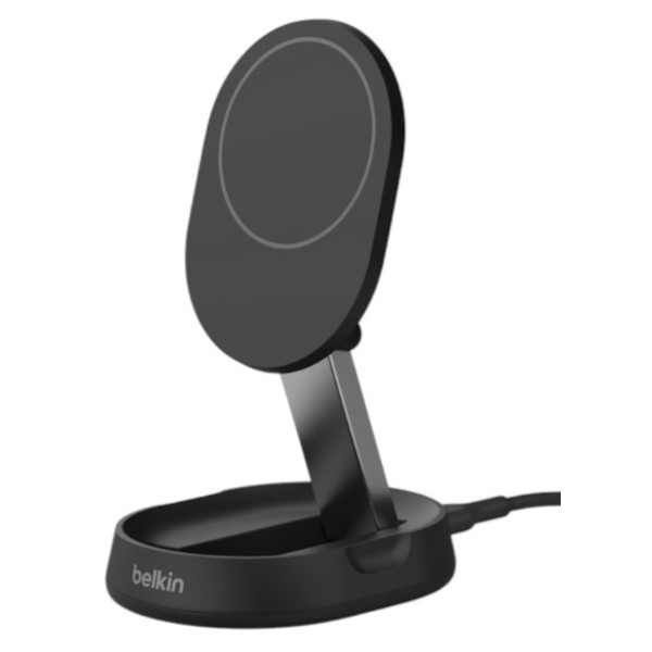 Фото - Бездротовий зарядний пристрій Belkin 15Вт Magnetic Stand Qi2 Black (WIA008BTBK)