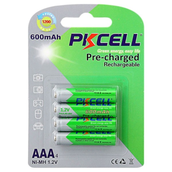 Фото - Аккумулятор тип AAA PKCELL 600mAh 4 шт. (PC/AAA600-4B)