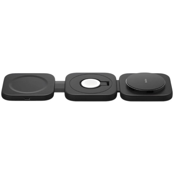 Фото - Бездротовий зарядний пристрій Belkin 3в1 Travel Pad Wireless Qi2 15Вт Black (WIZ024VFBK)
