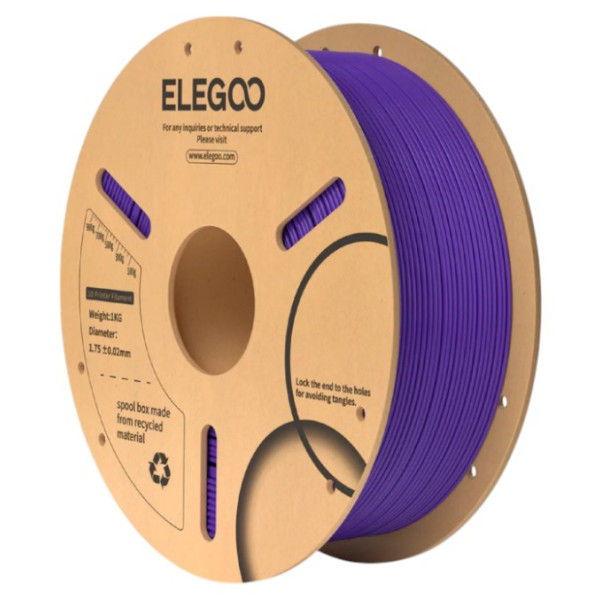 Фото - Нитка для PLA-картриджа Elegoo Filament 1.75 мм фиолетовый (50.203.0105)