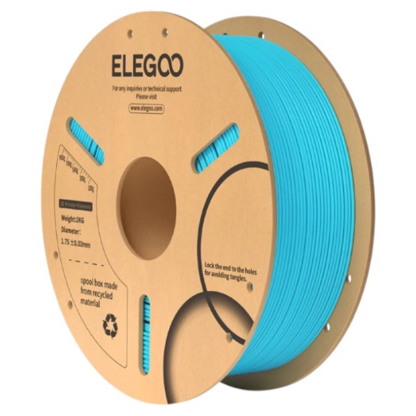 Фото - Нитка для PLA-картриджа Elegoo Filament 1.75 мм небесно-голубой (50.203.0107)