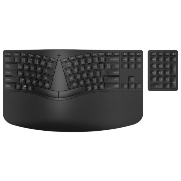 Фото - Клавиатура беспроводная HP 960 BLK Ergonomic split-zone, 112key, BT, EN/UK Black (7E755AA)