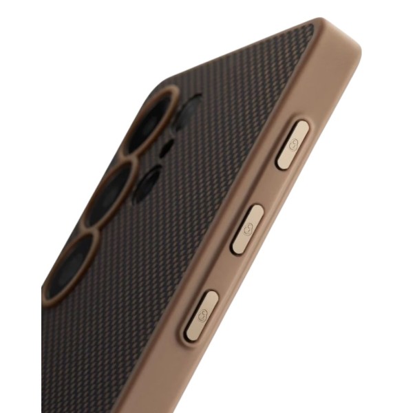Фото - Чохол для смартфону Pitaka PinButton Case Plain 600D Black/Gold for Samsung Galaxy S25 Ultra (PBS2502U)