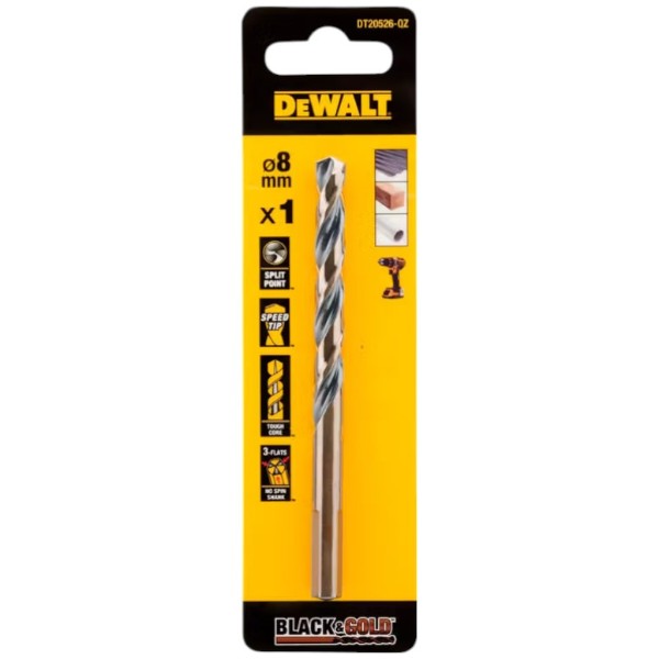 Фото - Сверло DeWALT EXTREME BLACK & GOLD HSS - G (DT20526)