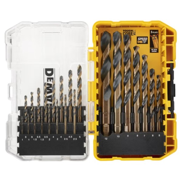 Фото - Набір свердел DeWALT Black&Gold HSS-G 23 шт. (DT70729)