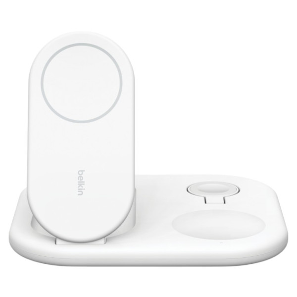 Фото - Бездротовий зарядний пристрій Belkin 3в1 Magnetic Foldable Qi2 White (WIZ029VFWH) Фото - Бездротовий зарядний пристрій Belkin 3в1 Magnetic Foldable Qi2 White (WIZ029VFWH)