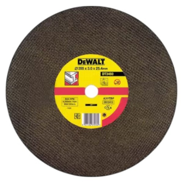 Фото - Круг відрізний по металу DeWALT 355х3.0х25.4 мм (DT3450-QZ)