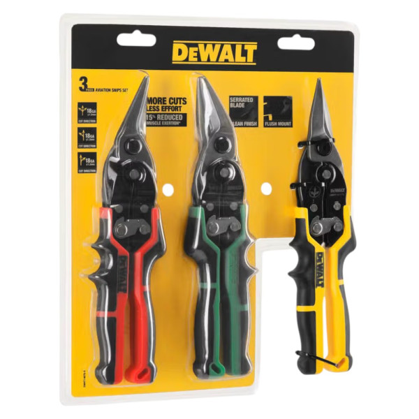 Фото - Ножиці по металу DeWALT ERGO Aviation 250 мм 3 шт. (DWHT14676-0)
