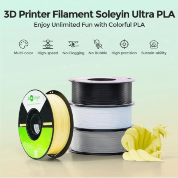 Фото - Нитка для PLA-картриджа Creality ULTRA Filament 1.75 мм ананасово-жовтий (3301010506)