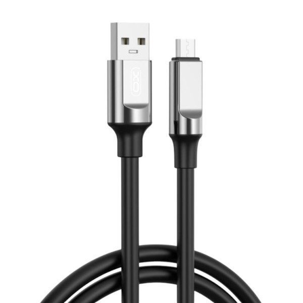 Фото - Кабель синхронізації даних XO Liquid Silicone Rubber USB-A to Micro 6A 1m (NB251_M_Black)