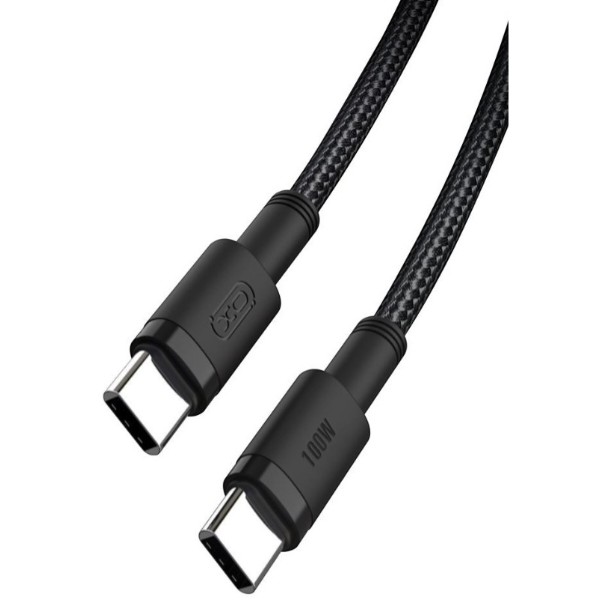 Фото - Кабель XO High Power Braided Type-C to Type-C - 100W 1m (NBQ199_С_Black)