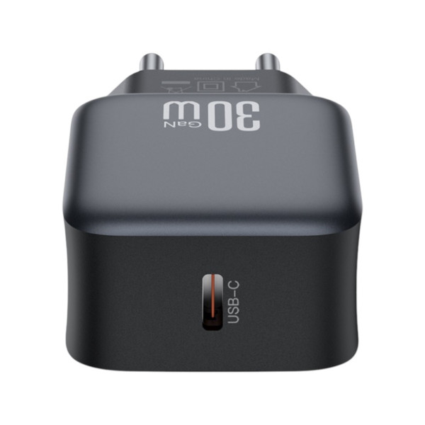 Фото - Мережевий зарядний пристрій XO 30W PD Single port USB-C (L155_Black)