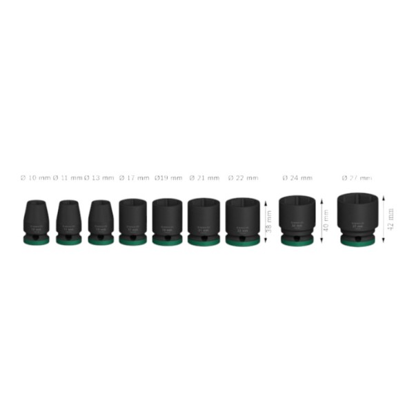 Фото - Набор торцевых головок Bosch Professional Standart 9 шт. 1/2" (2.608.003.038)