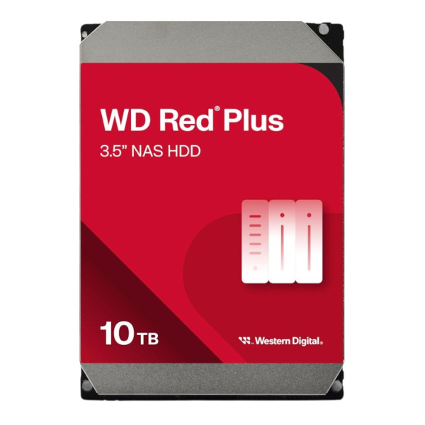 Фото - Жорсткий диск внутрішній Western Digital 10TB 3.5" 7200 512MB SATA Red Plus NAS (WD100EFGX)